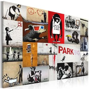 Obraz - Banksy - collage Veľkosť: 90x60, Verzia: Premium Print