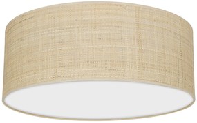 Stropné svietidlo Marshall, 1x ratanové tienidlo, (biele plexisklo), (fi 40cm)