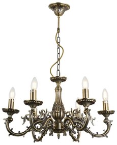 Brilagi - Luster na reťazi CLASSIC 6xE14/60W/230V mosadz