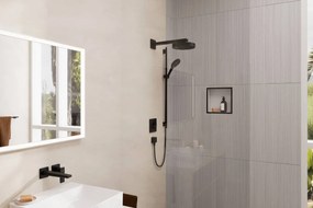 Hansgrohe Rainfinity, sprchová sada 130 3jet s tyčou S Puro 90 cm, čierna matná, HAN-28743670