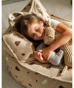 Svetlohnedý detský sedací vak z textílie buklé/ženilkový Terrazzo Chair – Wigiwama