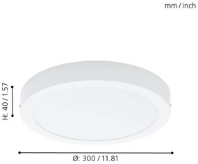 Eglo 78203 - LED stropné svietidlo FUEVA LED/22W/230V