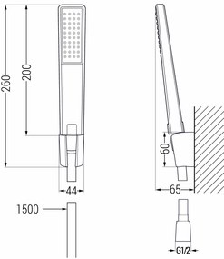 Mexen Royo vaňová sada R72, čierna - 72203R72-70