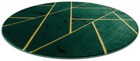 Dywany Łuszczów Kusový koberec Emerald geometric 1012 green and gold kruh - 160x160 (priemer) kruh cm