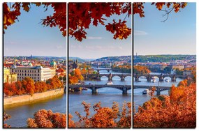 Obraz na plátne - Rieka Vltava a Karlov most 1257B (105x70 cm)