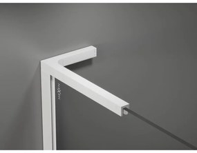 Mexen Velar L, sprchový kút s posuvnými dverami 120 x 100 cm, 8mm číre sklo, biela matná, 871-120-100-03-20