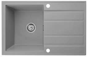 Gamma Modern 8050, 1-komorový granitový drez 790x500x210 mm, šedá, GMA-ZM-8050-G