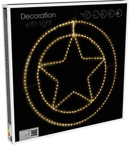 Vianočná závesná LED dekorace Trinket Star 270 LED, 52 cm