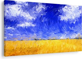 Obraz - Olejomaľba, Zlaté pole (90x60 cm)