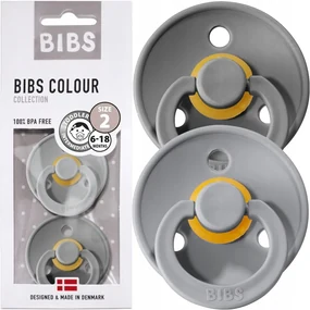 Kaučukové cumlíky BIBS Colour 6m+ 2ks Farba: sivá