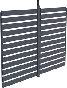 Bočná zástena na bioklimatickú pergolu BestBerg BBP-B1CG / 279,4 × 218 cm / sivá