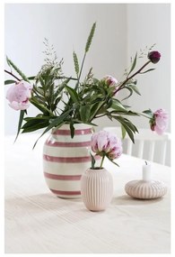 Svetloružová kameninová váza Kähler Design Hammershoi, výška 10 cm