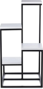 STOJAN NA KVETINÁČ KASKADA 79X40X40 CM ČIERNA/BIELA