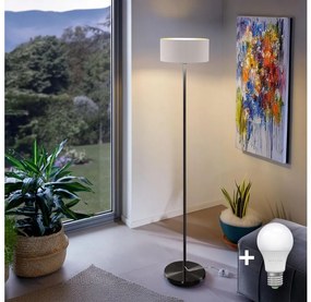 LED Stojacia lampa TUNJA 1xE27/20W/230V pr. 30 cm čierna/biela