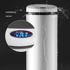 InternetovaZahrada Bezdotykový odpadkový kôš s USB 30 L - biely