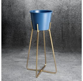DECOREUM  Dekoračný kvetináč 19 cm x 19 cm modrá 110089