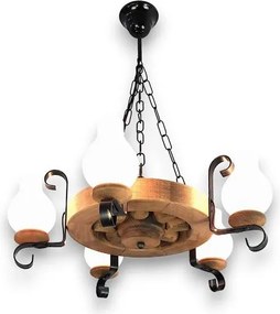 Brilagi - Luster na reťazi ROATA 5xE14/40W/230V, priemer 50 cm, buk