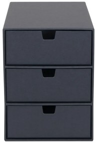 Tmavosivý zásuvkový box s 3 zásuvkami Bigso Box of Sweden Ingrid