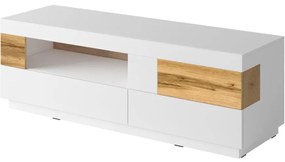 TV stolík Silke 41 dub wotan/biely lesk