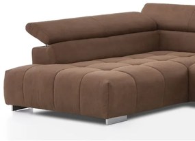 Rohová sedacia súprava do U TROPEA ľavá hnedá