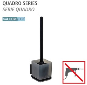 Čierna samodržiaca plastová WC kefa Quadro – Wenko