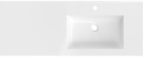 Mexen Otis, umývadlo na zapustenie 121 x 46,5 cm, pravé, biela lesklá, 25181200P