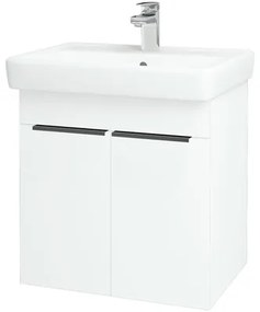 Kúpeľňová skrinka s umývadlom Dřevojas Q 54,5x56 cm biela lesklá umývadlo Dreja Q 12734