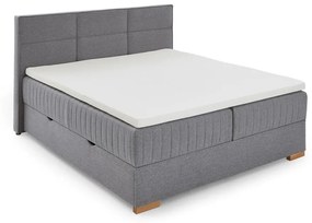 Sivá boxspring posteľ s úložným priestorom 160x200 cm Tambo – Meise Möbel