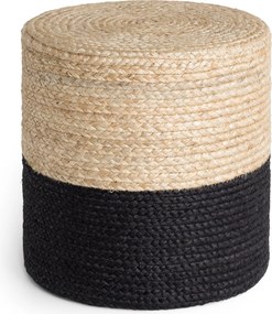 Hanse Home Sedací vak JUTTA POUF 106237 Beige/Black - 40x40 cm