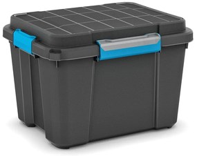 Čierny plastový úložný box s vekom 49,5x39x34 cm Scuba Box – KIS