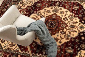 Koberec KASHQAI 4377 300 ornament bordový / béžový