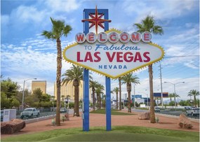 Sklenený obraz - Las Vegas (70x50 cm)