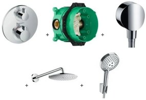 Set podomietková vaňová-sprchová batéria Hansgrohe Ecostat 15758000, horná/hlavová sprcha Hansgrohe Raindance 27607000, 27669000, 01800180, 27453000