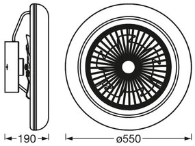 Ledvance -LED Stmievateľné svietidlo s ventilátorom SMART+ LED/35W/230V Wi-Fi + DO