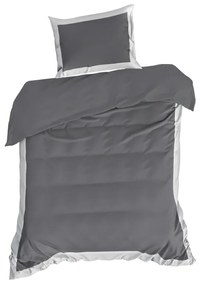 Dekorstudio Exkluzívne posteľné obliečky LAURA - tmavosivé Rozmer posteľných obliečok: Šírka x Dĺžka: 160x200cm + 2 ks 70x80 cm