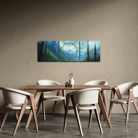 Obraz - Krajina s nádychom Van Gogha (s hodinami) (90x30 cm)
