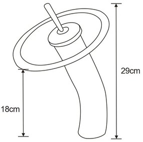 Mexen Niagara vysoká umývadlová batéria, čierna-čierna, 745610-77