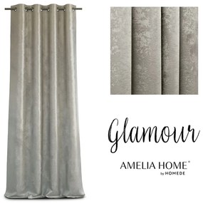 Záves AmeliaHome Glamour Nyx strieborný