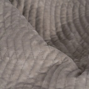 Sivý zamatový prešívaný pléd 180x260 cm – Ixia