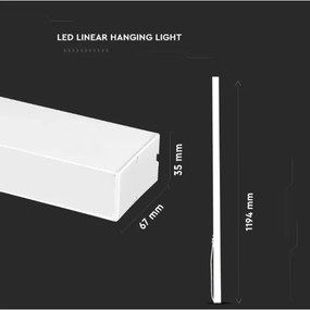LED Luster na lanku SAMSUNG CHIP LED/40W/230V 6400K biela