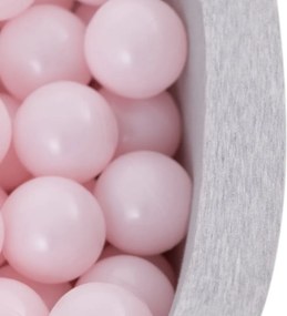 Suchý bazénik 90x40 cm, okrúhly, svetlo šedý, bavlna