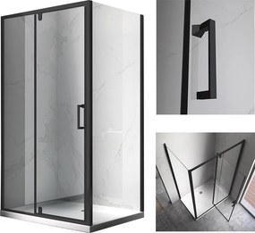 BPS-koupelny Obdĺžnikový sprchový kút ZES KZ07B BL 110x90 čierna/transparent - bez vaničky
