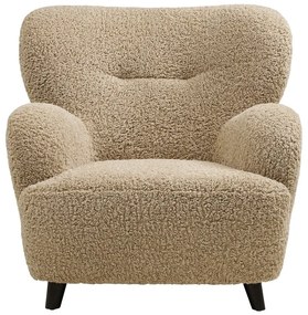 Svetlohnedé kreslo z textílie buklé Lunaro – House Nordic