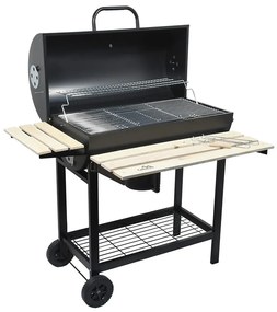 Gril na drevené uhlie čierna/drevo