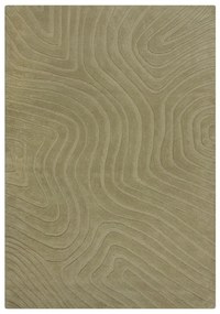 Kaki ručne tkaný vlnený koberec 160x230 cm Mesmerise Sage – Flair Rugs