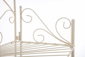 Kovová polica regál Maia - Krémová