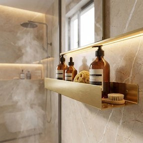 Rea Rea, kúpeľňová polica 60cm, SF04, zlatá matná, REA-06005