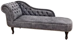 Invicta Interior -  Leňoška CHESTERFIELD 170 cm šedá zamat