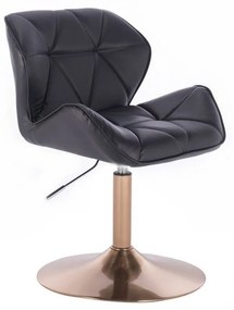 LuxuryForm DESIGN Stolička MILANO na zlatom tanieri - čierna