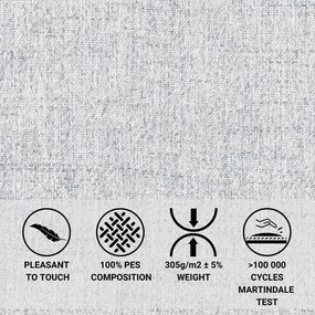 Svetlosivá čalúnená dvojlôžková posteľ s úložným priestorom s roštom 180x200 cm Baleine – Maison de Rêve